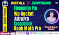 install elementor pro, astra pro, crocoblock, wp rocket and rank math pro