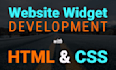 create a website widget with HTML and CSS and use ai for faster development