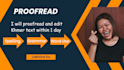 proofread and edit khmer text within 1 day