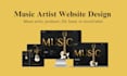design a music website for artist, podcast band, episodes,dj