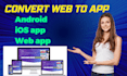 convert website to android app with webview flutter, dart, java android studio