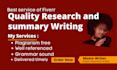 offer quality research and summary writings case studies, reports and powerpoint