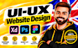 design UI UX landing page website with figma or xd