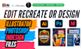 design, edit or recreate  illustrator, photoshop, indesign
