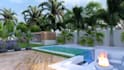 design landscape, terrace, backyard, pool and patio