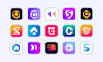 design modern minimalist saas tech app logo and brand identity with branding kit
