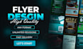 design professional business flyer, one pager, branded sales flyers, and posters