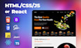 do your website development in clean HTML CSS javascript