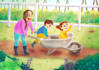 illustrate children book with warm and bright illustration