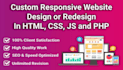 create responsive websites in html css javascript react nodejs nextjs