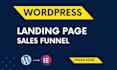 do responsive wordpress landing page design with elementor or elementor pro