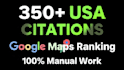 build 350 manual USA citations for google my business