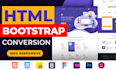 convert figma to html css, xd to html responsive bootstrap 5
