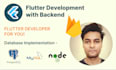 develop flutter app using node, postgres, mysql as a backend