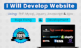 fix the bugs and develop website using php, mysql, jquery and ajax