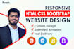 design responsive website with HTML CSS and bootstrap