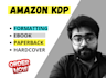 do book formatting, and editing for amazon KDP