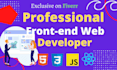 be your frontend web developer using HTML, CSS, bootstrap, js, react