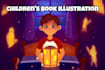 create children story book illustration and book cover