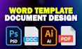 create proposal word template, report letterhead