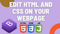 edit html and css on your webpage