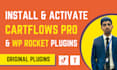 install cartflows pro and wp rocket plugin on your website and speed optimize