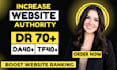 increase domain rating ahrefs dr domain authority moz da tf