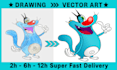 vector tracing, vectorize image, and turn drawing into digital art