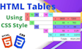 design HTML tables using HTML, CSS and bootstrap