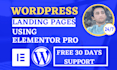design responsive wordpress elementor website with