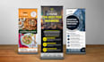 design modern roll up, x stand and retractable banner