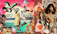 design digital photo collage, vintage collage, mixed media