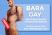 draw bara illustration, muscle gay men character
