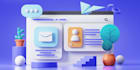 design 3d illustrative content, elements and icons
