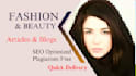 write an engaging SEO fashion blog or a beauty article