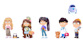 create 2d character design concept