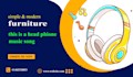 design outstanding headphone banner with express delivery