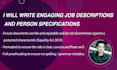 write job descriptions and person specifications