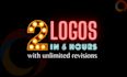 make 2 logo designs in 6 hours with unlimited revisions