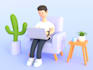 design 3d illustration for your app, website and etc