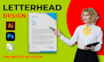 do creative and modern editable letterhead template