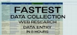 do fastest data collection, data entry and web research