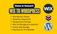 clone or convert wix to wordpress website