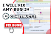 fix bugs in your construct 2 game