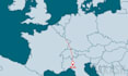do travel map animation with icon, text and music