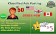 do classified ads posting manually on top websites