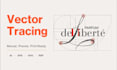 manually vector trace, convert logo to vector, redraw image