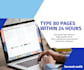 do fast english typing 80 pages within 1 day