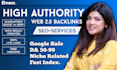 build high quality web 2 0 backlinks manually