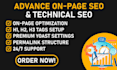 do website onpage SEO and technical optimization service of wordpress site
